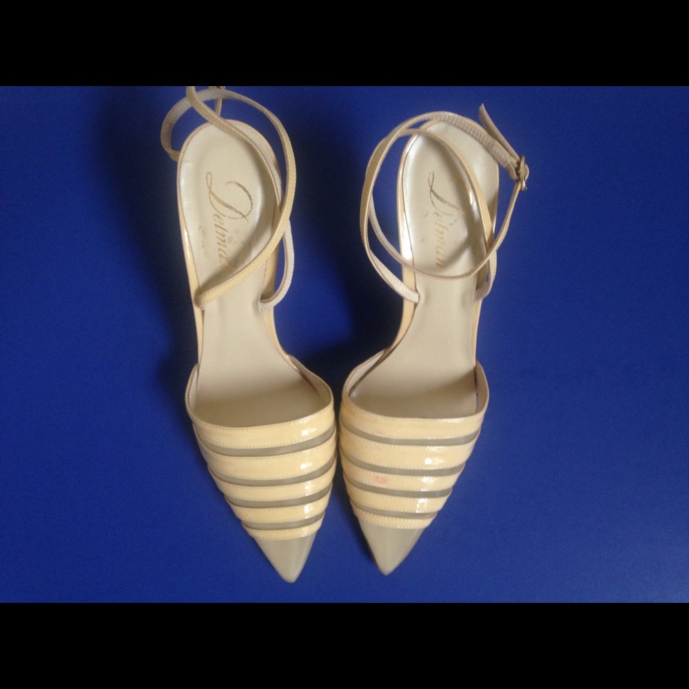 Delman Patent Mesh Ankle Strap Heels - Picture 4 of 4